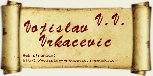 Vojislav Vrkačević vizit kartica